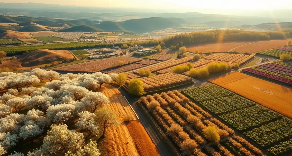 US Pollination Crop Bloom Timing by Region Regional bloom timing calendar showing flowering schedules for almond, cherry, and blueberry crops across California, Pacific Northwest, and Midwest growing regions.
