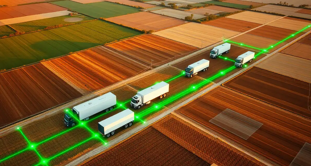 PollenOps fleet route optimization case study Commercial beekeeping fleet management showing optimized truck routes reducing annual miles by 22% for migratory pollination operations.