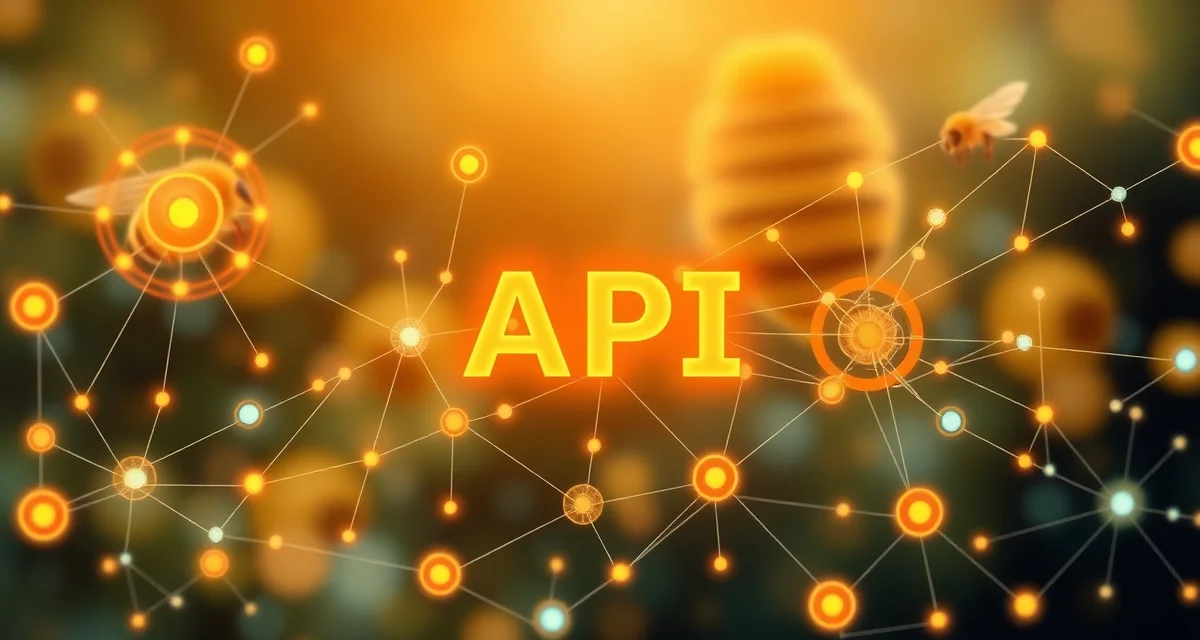 API Data Integration for Beekeeping Operations PollenOps API integration dashboard connecting custom beekeeping tools and IoT sensors for commercial pollination operations