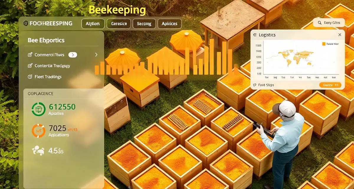 Pro Plan features for commercial migratory beekeeping logistics PollenOps Pro Plan dashboard for commercial pollination operations managing 1000-2500 hive operations with advanced fleet logistics and contract management features.