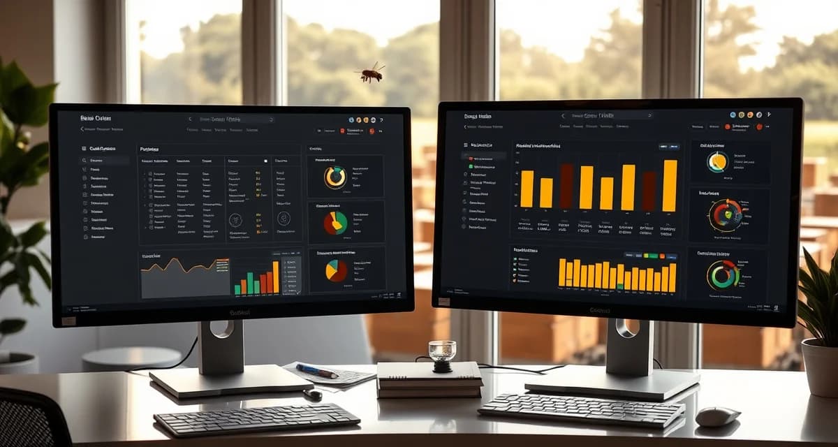 Pollination logistics software platform comparison PollenOps vs BeeTrack software comparison for US commercial pollination operations showing contract management dashboards