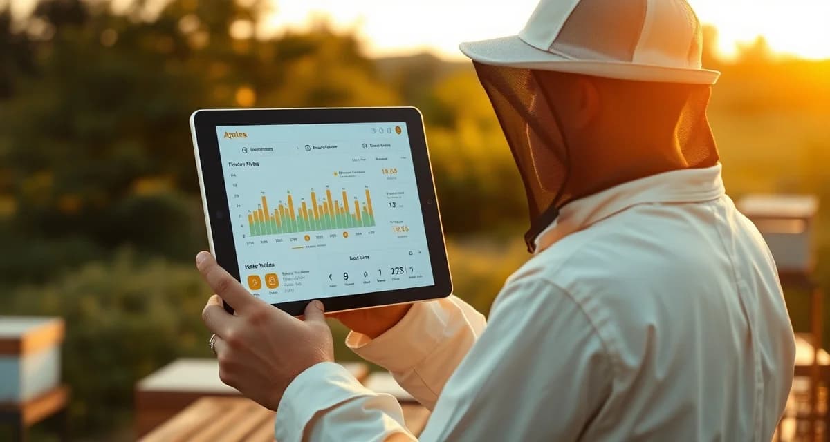 PollenOps remote apiary monitoring solution Commercial beekeeper monitoring remote bee yards using digital sensors and mobile technology for real-time hive health alerts