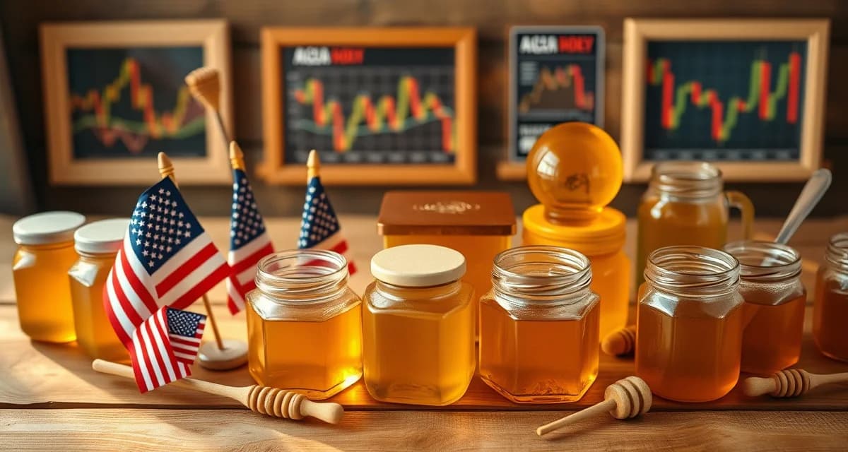 Commercial honey market trends and import competition analysis US commercial honey market analysis showing import competition and pricing structure for bulk honey producers and beekeepers.